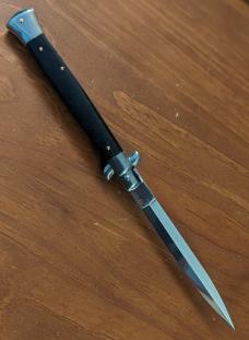 NEW FRANK BELTRAME 28CM 11" DAGGER BLADE AUTO IN EBONY WOOD NEW FRANK BELTRAME 28CM 11" DAGGER BLADE AUTO IN EBONY WOOD