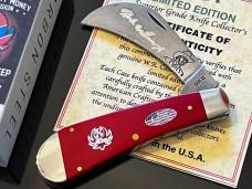 Case XX Hank Jr.#008 Discontinued Hawkbill Smooth Red Deep Gold/Black/White 4”Knife MINT. Case XX Hank Jr.#008 Discontinued Hawkbill Smooth Red Deep Gold/Black/White 4”Knife MINT.