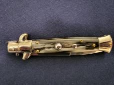 9"(23cm) Frank B "2023 LIMITED EDITION" BRAZILIAN HORN PICKLOCK ITALIAN STILETTO 9"(23cm) Frank B "2023 LIMITED EDITION" BRAZILIAN HORN PICKLOCK ITALIAN STILETTO