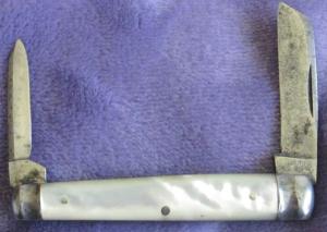 SOLD,,,,MILLER BROS. 2 Blade Pearl Pen Knife