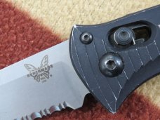 Benchmade 5500 AUTO Mini Presidio 2.97" Satin 50/50 Blade, 154 CM Mel Pardue Black Aluminum Handles Benchmade 5500 AUTO Mini Presidio 2.97" Satin 50/50 Blade, 154 CM Mel Pardue Black Aluminum Handles