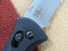 Benchmade 5500 AUTO Mini Presidio 2.97" Satin 50/50 Blade, 154 CM Mel Pardue Black Aluminum Handles Benchmade 5500 AUTO Mini Presidio 2.97" Satin 50/50 Blade, 154 CM Mel Pardue Black Aluminum Handles