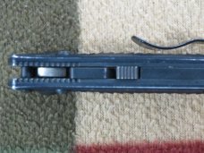 Benchmade 5500 AUTO Mini Presidio 2.97" Satin 50/50 Blade, 154 CM Mel Pardue Black Aluminum Handles Benchmade 5500 AUTO Mini Presidio 2.97" Satin 50/50 Blade, 154 CM Mel Pardue Black Aluminum Handles