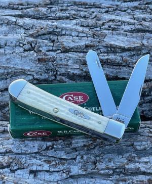 CASE XX ** 2000 POCKET WORN NATURAL BONE TRAPPER