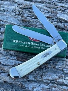 CASE XX ** 2000 POCKET WORN NATURAL BONE TRAPPER