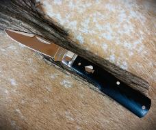 NIB  RoseCraft Blades Savage Creek Gunstock RCT014 D2 Clip Blade Black Micarta With Spade Shield