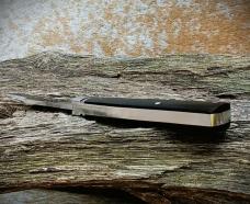 NIB  RoseCraft Blades Savage Creek Gunstock RCT014 D2 Clip Blade Black Micarta With Spade Shield
