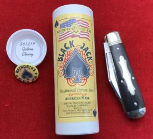 Waynorth Cutlery Black Jack Knife Charlie C. SFO Gabon Ebony. Great Eastern Cutlery. 861219 ..(GEC) 