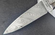 AGA CAMPOLIN DAMASCUS MINI DOMINUS IN STAG HORN NIB AGA CAMPOLIN DAMASCUS MINI DOMINUS IN STAG HORN NIB