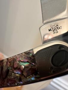 Case XX Silver Script Muskrat w/ Abalone handles. Mint! Case XX Silver Script Muskrat w/ Abalone handles. Mint!