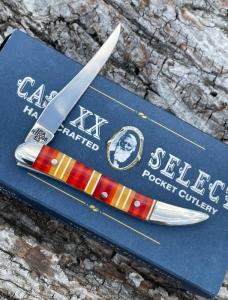 CASE XX ** SELECT 2001 CANDY STRIPE SYNTHETIC SMALL TEXAS TOOTHPICK CASE XX ** SELECT 2001 CANDY STRIPE SYNTHETIC SMALL TEXAS TOOTHPICK