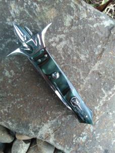 Custom 9 Inch Picklock With Kirinite and Raven Skull