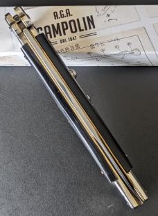  NIB 11"- 28 cm A.G.A. Campolin Brazilian Horn Maltese lockback a super beautiful quality stiletto