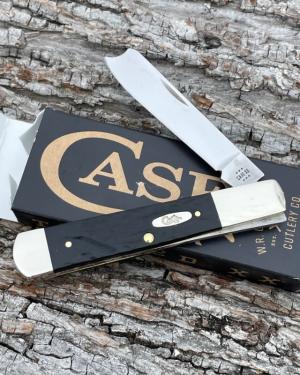 CASE XX ** 2024 JIGGED ROUGH BLACK SYNTHETIC RAZOR KNIFE
