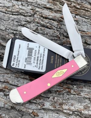 CASE XX ** SFO 2024 PINK SYNTHETIC DOLLHOUSE GOLDEN BRASS DIAMOND SHIELD TRAPPER