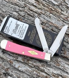 CASE XX ** SFO 2024 PINK SYNTHETIC DOLLHOUSE GOLDEN BRASS DIAMOND SHIELD TRAPPER