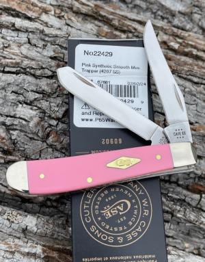 CASE XX ** SFO 2024 PINK SYNTHETIC DOLLHOUSE GOLDEN BRASS SHIELD MINI TRAPPER