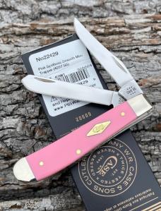CASE XX ** SFO 2024 PINK SYNTHETIC DOLLHOUSE GOLDEN BRASS SHIELD MINI TRAPPER CASE XX ** SFO 2024 PINK SYNTHETIC DOLLHOUSE GOLDEN BRASS SHIELD MINI TRAPPER