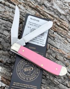 CASE XX ** SFO 2024 PINK SYNTHETIC DOLLHOUSE GOLDEN BRASS SHIELD MINI TRAPPER CASE XX ** SFO 2024 PINK SYNTHETIC DOLLHOUSE GOLDEN BRASS SHIELD MINI TRAPPER