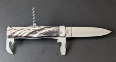 NEW Mikov Buffalo Horn Camper Picnic Predator Lever Lock Automatic Knife (3.7" Polished Dagger)) NEW Mikov Buffalo Horn Camper Picnic Predator Lever Lock Automatic Knife (3.7" Polished Dagger))
