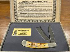 Parker-Edwards 1500D Ltd Ed Sowbellly Trapper w/Damascus Razor & Clip Blades & Pickbone Scales USA Parker-Edwards 1500D Ltd Ed Sowbellly Trapper w/Damascus Razor & Clip Blades & Pickbone Scales USA