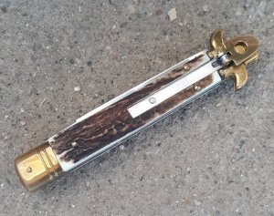 AKC Italy 9" Stag Leverletto Plus Bill DeShivs NOS