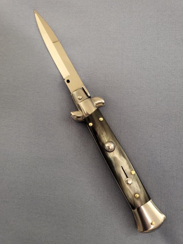*NOS*Frank Beltrame ITALIAN 9" Brazilian Horn Stiletto w/Bayonet Blade 4MM *NOS*Frank Beltrame ITALIAN 9" Brazilian Horn Stiletto w/Bayonet Blade 4MM