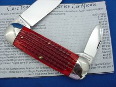 Case XX Classic Sunfish/Toenail Genuine Red Corn Cob Bone Knife With Dueling Elephant Etch Case XX Classic Sunfish/Toenail Genuine Red Corn Cob Bone Knife With Dueling Elephant Etch