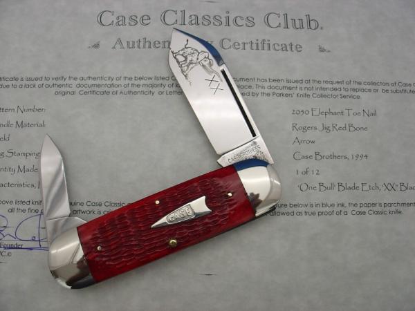 Case XX Classic Sunfish/Toenail Genuine Red Bone Knife With Elephant Etch 1 of 12 Case XX Classic Sunfish/Toenail Genuine Red Bone Knife With Elephant Etch 1 of 12
