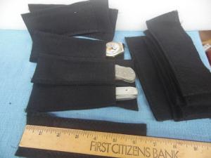 BLACK FELT POUCHES FOR KNIVES OR JEWELRY WITH FLAP USA MADE BY MY WIFE