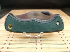 SCHRADE OLD TIMER 47OT "THE BEAST" LINER LOCK VINT. U.S.A. HARD RUBBER FINGER GROOVED POCKET KNIFE