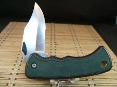 SCHRADE OLD TIMER 47OT "THE BEAST" LINER LOCK VINT. U.S.A. HARD RUBBER FINGER GROOVED POCKET KNIFE