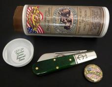 Great Eastern Cutlery #15 TC Barlow Tractor Green Sawcut Bone GEC 153124 Great Eastern Cutlery #15 TC Barlow Tractor Green Sawcut Bone GEC 153124
