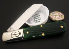 Great Eastern Cutlery #15 TC Barlow Tractor Green Sawcut Bone GEC 153124 Great Eastern Cutlery #15 TC Barlow Tractor Green Sawcut Bone GEC 153124