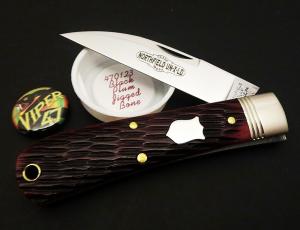 Great Eastern Cutlery Northfield #47 Viper Black Plum Jigged Bone GEC 470123