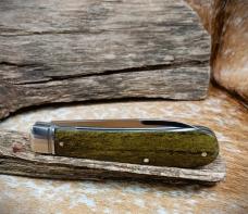 NIB RoseCraft Blades Nolichucky Jack RCT011 Vintage Moss Brown Bone D2 Spear Point