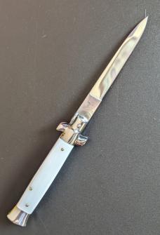 NOS GIOVANNI BELTRAME IMITATION PEARL 20CM-8" FLAT BLADE STILETTO NOS GIOVANNI BELTRAME IMITATION PEARL 20CM-8" FLAT BLADE STILETTO