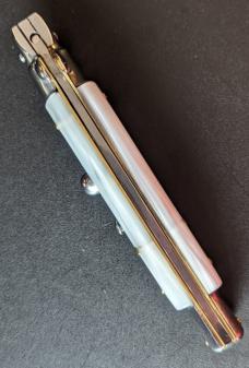 NOS GIOVANNI BELTRAME IMITATION PEARL 20CM-8" FLAT BLADE STILETTO NOS GIOVANNI BELTRAME IMITATION PEARL 20CM-8" FLAT BLADE STILETTO