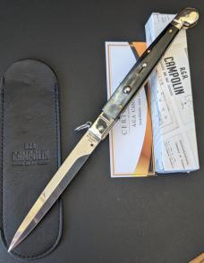 A.G.A. COMPOLIN 30CM-12INCH SICILIAN FIGHTER BRAZILIAN HORN AUTOMATIC A.G.A. COMPOLIN 30CM-12INCH SICILIAN FIGHTER BRAZILIAN HORN AUTOMATIC