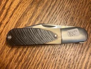 MINT ETCHED QUEEN BARLOW $100 KNIFE FOR $75