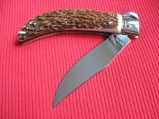 Quality Italian Unique Mechanism LEPRE Stag Knife Limited Edition 2015 MANIAGO ITALY w/Certificate Quality Italian Unique Mechanism LEPRE Stag Knife Limited Edition 2015 MANIAGO ITALY w/Certificate
