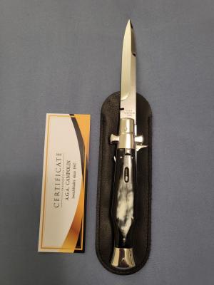 *NOS* AGA Campolin "BLACK WIDOW" BRAZILIAN HORN Italian Stiletto