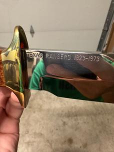 SMITH & WESSON 1973 Texas Ranger Commemorative Limited Edition Bowie Knife. Mint condition. SMITH & WESSON 1973 Texas Ranger Commemorative Limited Edition Bowie Knife. Mint condition.