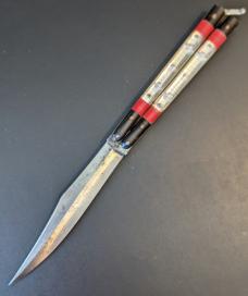 Large 12.5inch/31cm Vintage Filipino Handmade (FHM) Balisong/ Butterfly Knife Taillight Lens Scales Large 12.5inch/31cm Vintage Filipino Handmade (FHM) Balisong/ Butterfly Knife Taillight Lens Scales