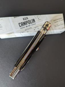  NIB 9"- 23 cm A.G.A. Campolin Brazilian Horn Maltese lockback a super beautiful quality stiletto