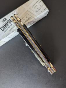  NIB 9"- 23 cm A.G.A. Campolin Brazilian Horn Maltese lockback a super beautiful quality stiletto