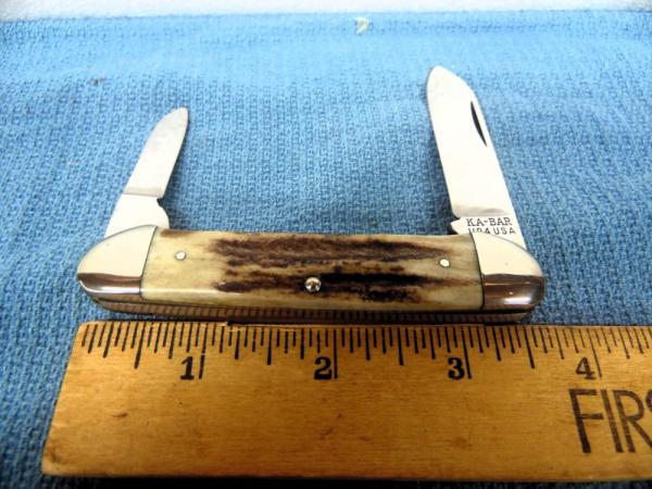 FROM STORAGE MINT UNUSED KABAR USA 1194 STAG CANOE WITH FILED LINER VERY NICE FROM STORAGE MINT UNUSED KABAR USA 1194 STAG CANOE WITH FILED LINER VERY NICE