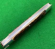 Bruckmann Knife. 4-1/2 inch Anglo Saxon Whittler with Stag Scales. ...........................(551P) Bruckmann Knife. 4-1/2 inch Anglo Saxon Whittler with Stag Scales. ...........................(551P)