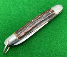 Bruckmann Knife. 4-1/2 inch Anglo Saxon Whittler with Stag Scales. ...........................(551P)