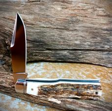 NIB RoseCraft Blades Genuine STAG Savage Creek Gunstock RCT014-ST D2 Clip Point